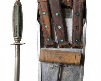 Vintage Carving Knife Set with Sharpening Steel