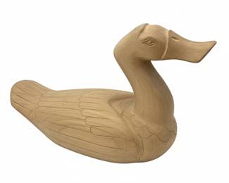 Carved Wooden Duck Decoy second image