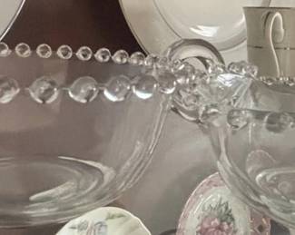 Imperial Glass Candlewick Clear Glass Serving Bowl second image