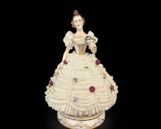 Dresden Lace Porcelain Figurine of a Woman