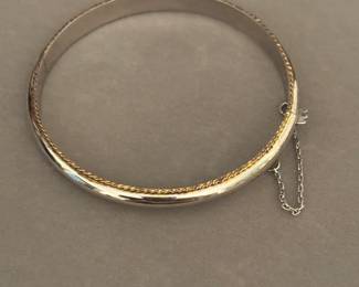 Sterling silver bangle-one of several-some hallmarked.
