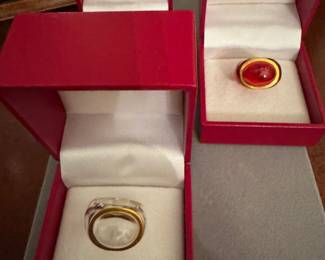 Baccarat chrystal rings