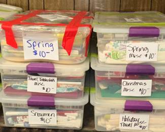 Season misc: Dish towels, table cloths, placemats etc 