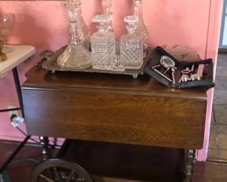 Bar Table & Decanters