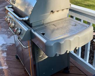 All Stainless Steel Weber Genesis Propane Gas Grill with Side Burner