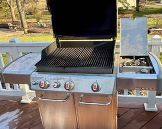 All Stainless Steel Weber Genesis Propane Gas Grill with Side Burner