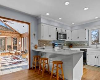 Kitchen and View of Sunroom