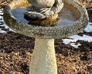 Cement Bird Bath