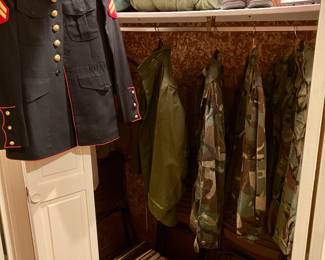 Vintage military uniforms