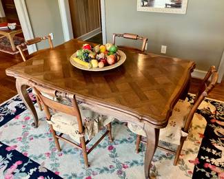 French parquet draw leaf table