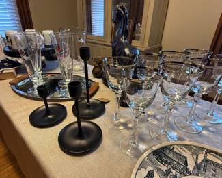 Vintage stemware and bar ware 
