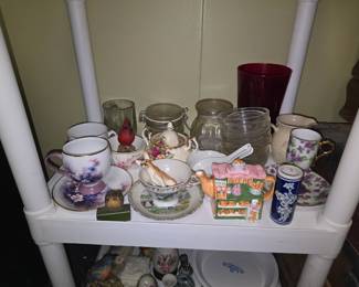 Collectible teacups and pots