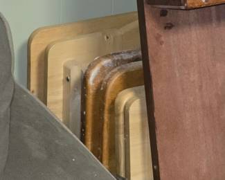 Tv trays, 2 sets with holders
