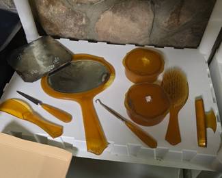 Bakelite vanity set