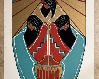 Amado Mauillo Pena ~ signed Silk Screen:  160.00 (as is)