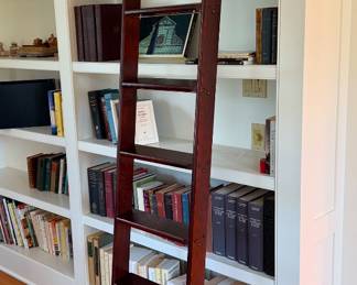 Rolling Library Ladder with Brass Attachments