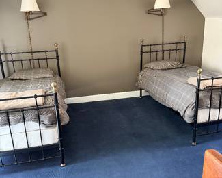 Pair of Iron Twin Beds