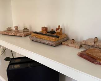 Antique Marble Desk Accessories