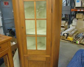 Antique Poplar corner cupboard (circa 1820-1860)