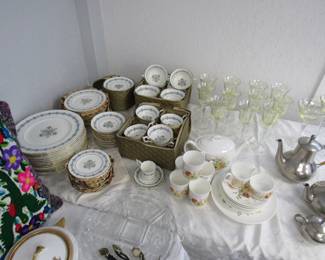 Coalport China 16 place settings and Wedgwood luncheon set