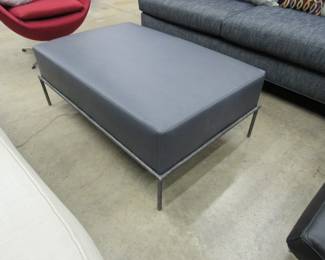Lee Industries large leather ottoman / coffee table