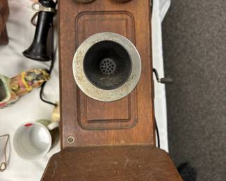 Antique crank telephone