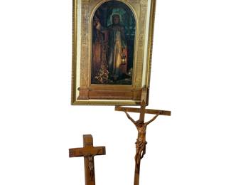 "The Light of the World" Print From England Crucifix Sick Call Set