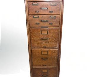 Library Bureau SoleMakers Filing Cabinet Solid Wood Dark Academia Decor