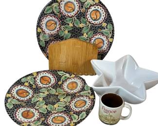 Mexican Talavera Pottery Plates Small Mug Star Dish Napkin Holder