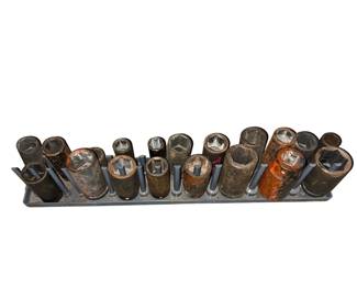 Set Carlyle 1" Drive Deep Impact Sockets CR-MO NPT Metric In Hansen Tray