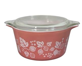 Vintage Pyrex Pink Gooseberry Casserole Dish 1Qt & Lid