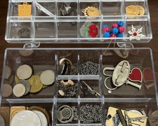 Coins Tokens Religious Medals Misc Jewelry Pins Knickknacks