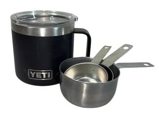 Small Yeti Mug +Foley Stainless Steel Measuring Cups