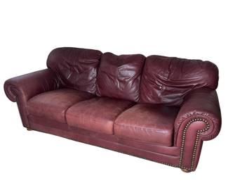 Leather Sofa 3 Cushion Couch
