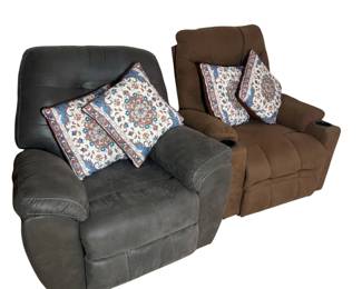 2 Rocker Recliners Pillows