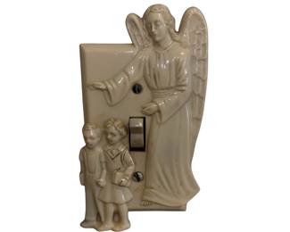 Vintage 1950s 60s Guardian Angel Light Switch Plate Hartland Plastics
