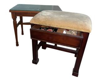 Wooden Vanity Benches One Cushioned