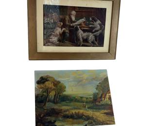 Print of "A Forgetful Old Friend" + Original Painting by Alberta Morken