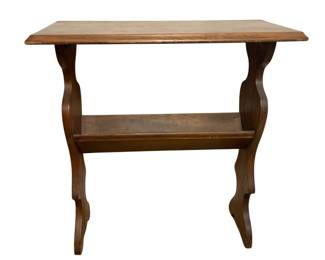 Wood Vintage Readers Table Magazine Rack