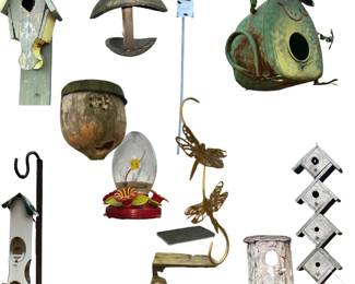 Various Bird Houses & Feeders