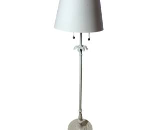 Antique Ornate White Decorative Floor Lamp ~5ft