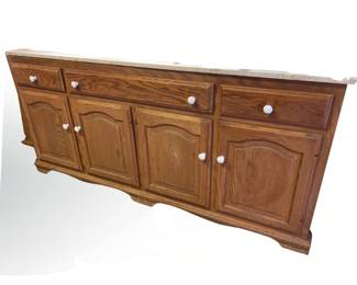 5ft Wood Oak Buffet Cabinet (Only)