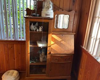 1900'S BOOKCASE/DESK OF OAK