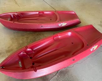 Pair of Lifetime Wave Youth Kayaks. 