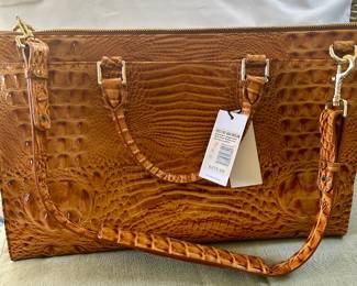 Brahmin  “Anywhere Weekender Dark Rum Melbourne Leather” oversized bag