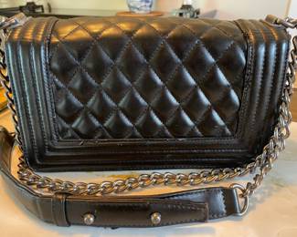 Authentic Chanel Black Calfskin Boy Bag 