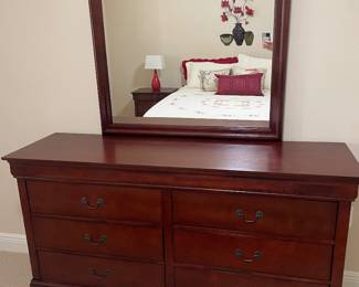 Dresser/mirror/2 nightstands $250
