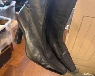 Chanel Black Leather Boots 5 1/2