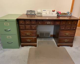 Office Desk, 2-Drawer File, Misc.