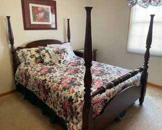 Antique, Four-Post, Double Bed